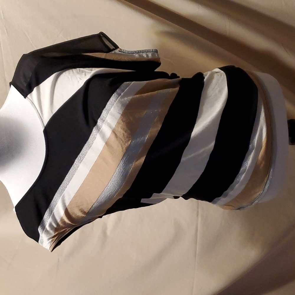 Bebe Stripe Top SZ XS